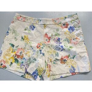 Anthropologie shorts by elevenses brocade floral sz 0